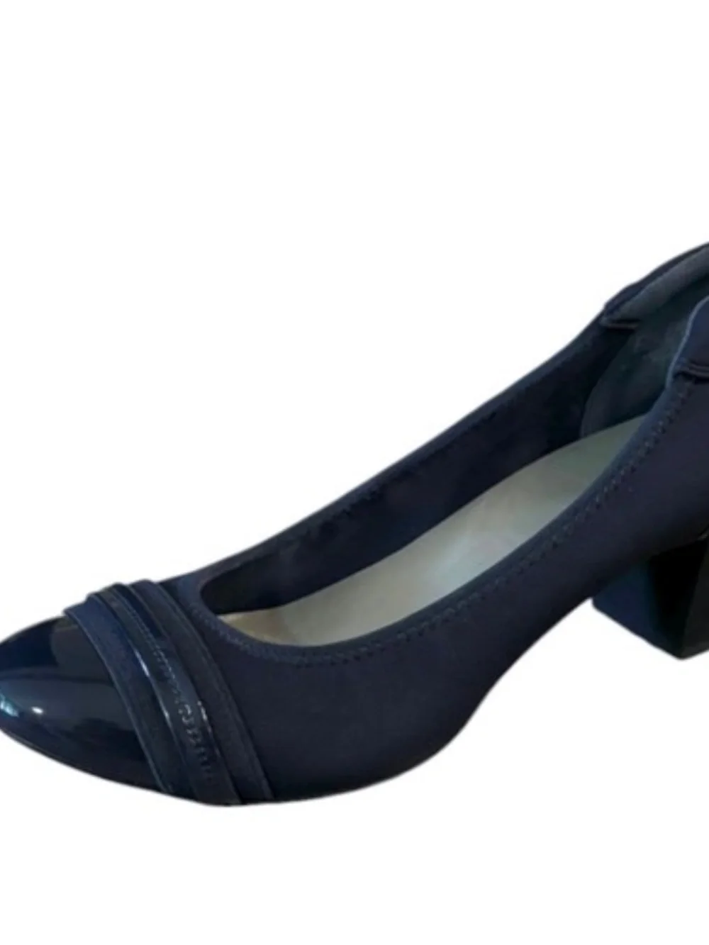 Jenn Ardor Women Navy Blue Low Heels Chunky Pump Size 8.5 Shoes